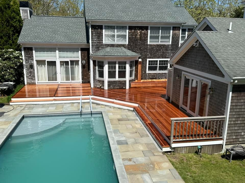 Custom deck construction work